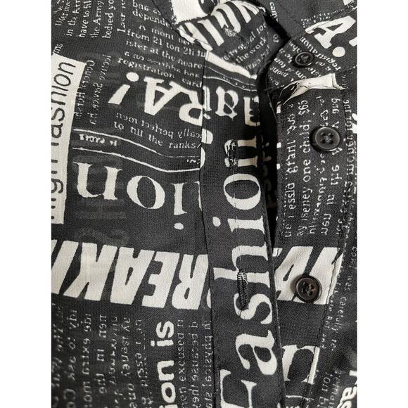 LIVE4TRUTH Duster Kimono Shear Graphic Fashion Button Tunic Black Size XL - Picture 6 of 8